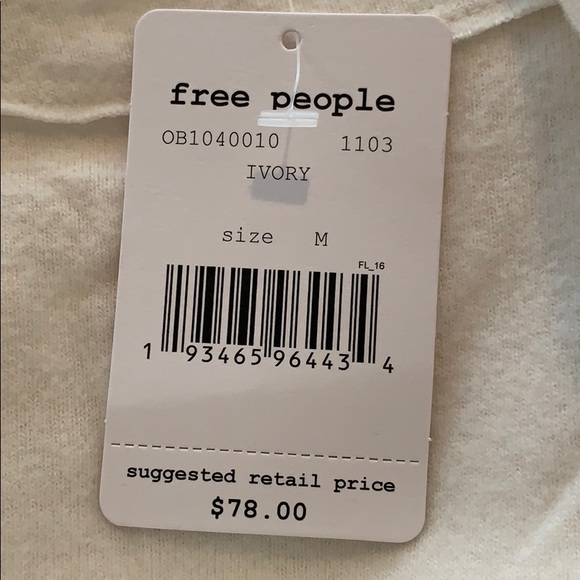 NWT FREE PEOPLE Flaunt It Top sz M - Picture 6 of 6